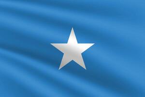 Somalia flag illustration. Somalia national flag. Waving Somalia flag. vector