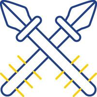 Harpoon Line Two Color Icon vector