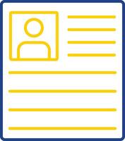 Curriculum Line Two Color Icon vector