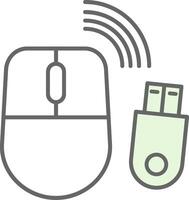 Wireless Mouse Fillay Icon vector