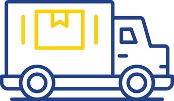 Delivery Truck Line Two Color Icon vector