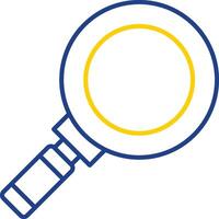 Magnifying Glass Line Two Color Icon vector