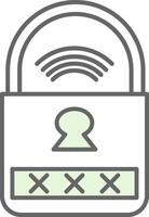 Smart Lock Fillay Icon vector