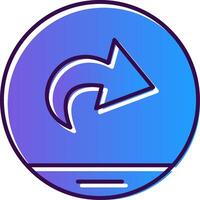 Next Gradient Filled Icon vector