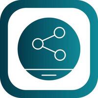 Share Glyph Gradient Round Corner Icon vector