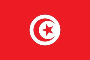 Tunisia flag illustration. Tunisia national flag. vector