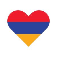 Armenia nacional bandera ilustración. Armenia corazón bandera. vector