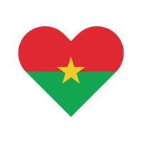 Burkina Faso national flag illustration. Burkina Faso Heart flag. vector