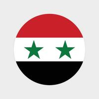 Syria national flag illustration. Syria Round flag. vector