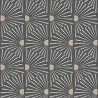 Seamless pattern with daisies or suns in art deco style vector
