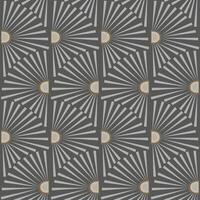 Seamless pattern with daisies or suns in art deco style vector