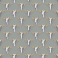 Seamless pattern of graphic geometric elements similar to feathers or wings vector