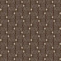 Seamless pattern with daisies or suns in art deco style vector