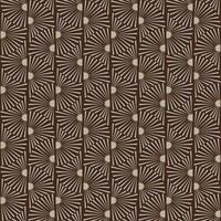 Seamless pattern with daisies or suns in art deco style vector