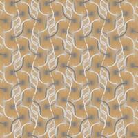 Seamless pattern with monochromatic spiky predatory flowers on stems in Art Deco style vector