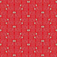 Seamless pattern with daisies or suns in art deco style vector