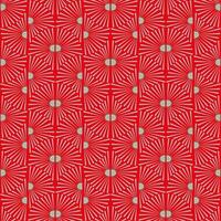 Seamless pattern with daisies or suns in art deco style vector