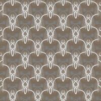 Seamless pattern with monochromatic spiky predatory flowers on stems in Art Deco style vector