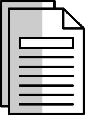 Copy Filled Half Cut Icon