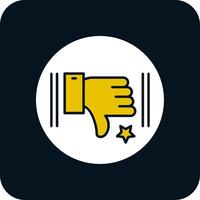 Dislike Glyph Two Color Icon vector