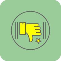 Dislike Filled Yellow Icon vector