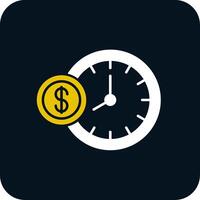 Time Is Money Glyph Two Color Icon vector