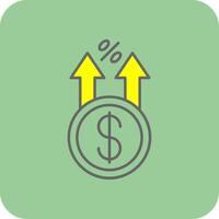 Profit Filled Yellow Icon vector
