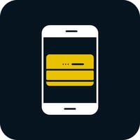 Mobile Banking Glyph Two Color Icon vector