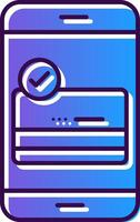 Payment Gateway Gradient Filled Icon vector