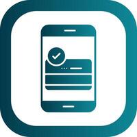 Payment Gateway Glyph Gradient Round Corner Icon vector