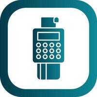 Bank Terminal Glyph Gradient Round Corner Icon vector