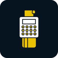 Bank Terminal Glyph Two Color Icon vector