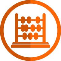 Abacus Glyph Orange Circle Icon vector