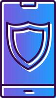 Shield Gradient Filled Icon vector