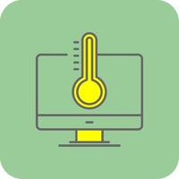 Temperature Filled Yellow Icon vector