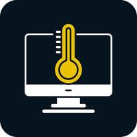 Temperature Glyph Two Color Icon vector