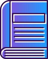 Book Gradient Filled Icon vector