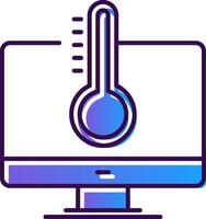 Temperature Gradient Filled Icon vector