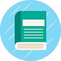 Book Flat Blue Circle Icon vector