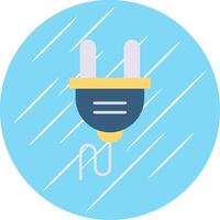 Plug Flat Blue Circle Icon vector