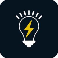 Light Bulb Glyph Two Color Icon vector