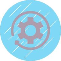 Setting Flat Blue Circle Icon vector