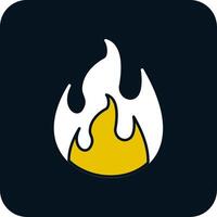 Flame Glyph Two Color Icon vector