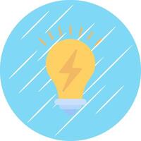 Light Bulb Flat Blue Circle Icon vector