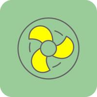 Fan Filled Yellow Icon vector