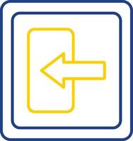 Log In Line Two Color Icon vector