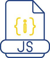 Js Format Line Two Color Icon vector