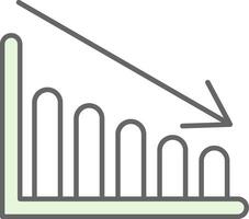 Chart Fillay Icon vector