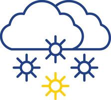 Snowy Line Two Color Icon vector