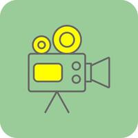 Camera Filled Yellow Icon vector